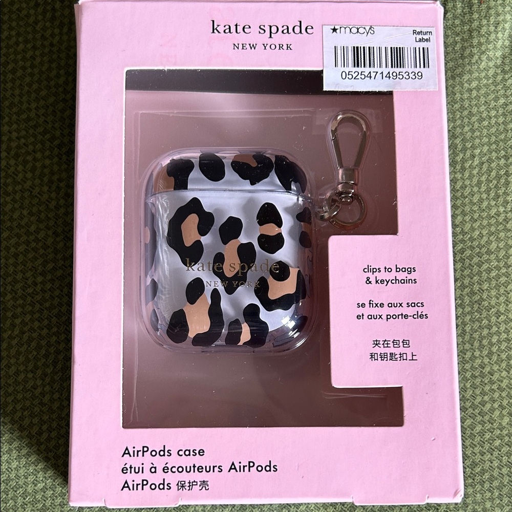 Kate Spade AirPod Case Clips to Purse and keychain